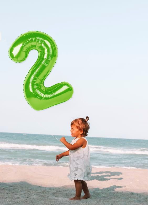 8 Balloon Numbers, 40In Green Balloons - Image 3