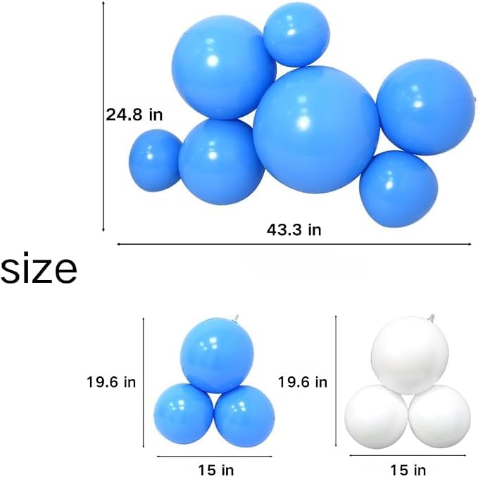 Reusable Inflatable Balloon Garland Arch Kit, 18ft 3/7 PCS Linked Pvc Balloons - Image 5