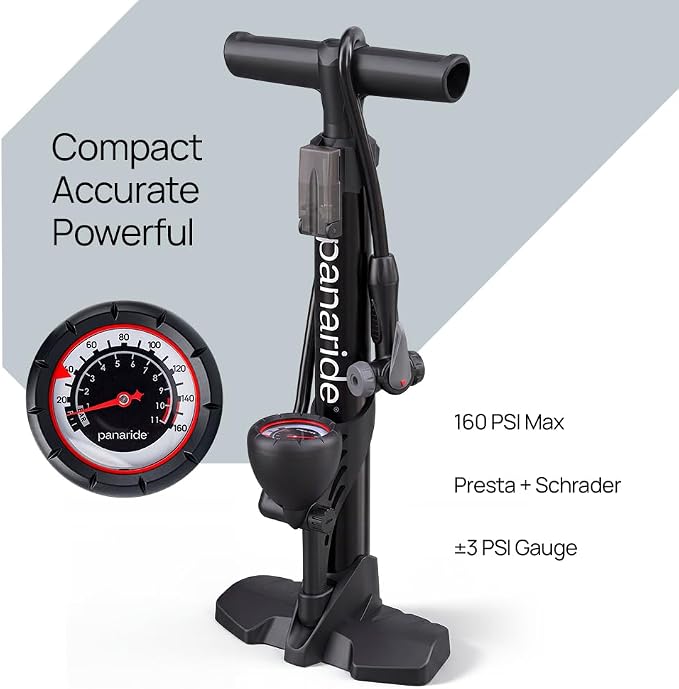 Bike Pump Floor, Advanced Bike Tire Inflator, Bicycle Hand Air Pump - Image 2