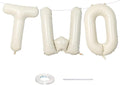 40 Inch Beige Letter Balloon, Cream White Sand Alphabet by Lingqiang