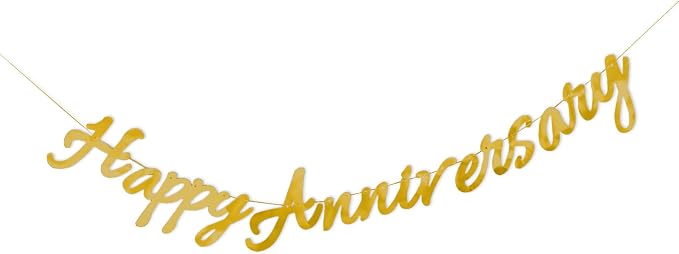 Happy Anniversary Banner Balloons Wedding Love Party and Background Indoor by Unknown