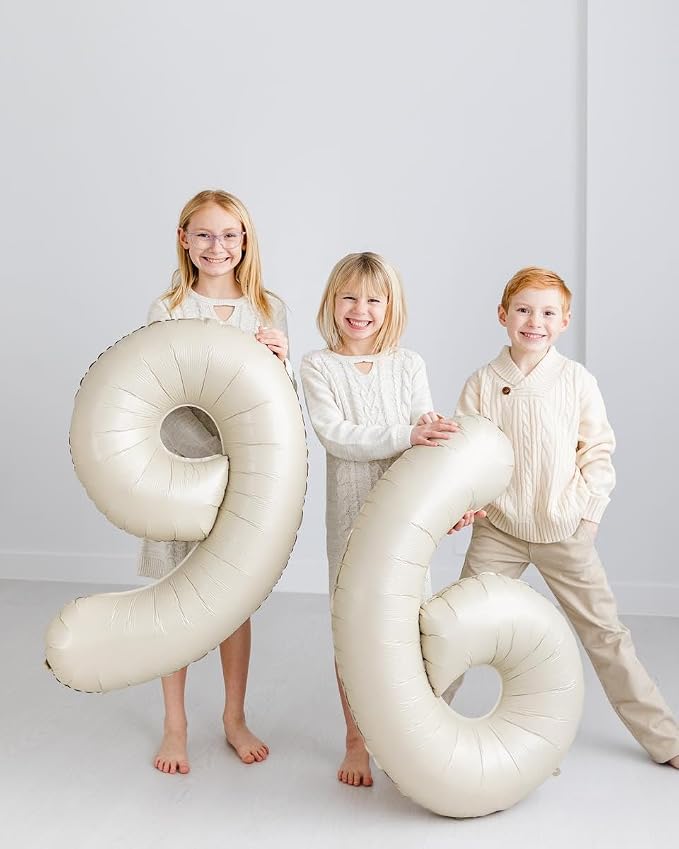 Cream Number 9 Balloon 40 Inch - Image 3