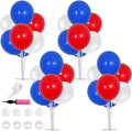 TONIFUL 4 Set Blue Red White Balloon Centerpiece by TONIFUL