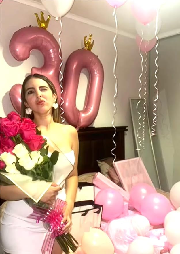 Pink Crown Number 3 Balloon 40 inch, Big Pink 3rd Birthday Party Decorations | - Image 7
