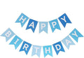 Happy Birthday Gradient Blue Banner Decoration Party Supplies by ZHENGYE