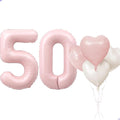 Pink 50 Balloon Number Pastel Pink 50th Birthday Party Decorations by Unknown