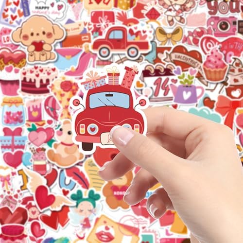 Valentines Stickers - 100 PCS Heart Rose Stickers for Kids | Valentines Day Gifts Crafts Activities Party Favors Supplies Decorations for School Classroom - Image 3