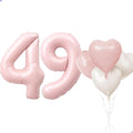 Pink 49 Balloon Number Pastel Pink 49th Birthday Party Decorations by Unknown