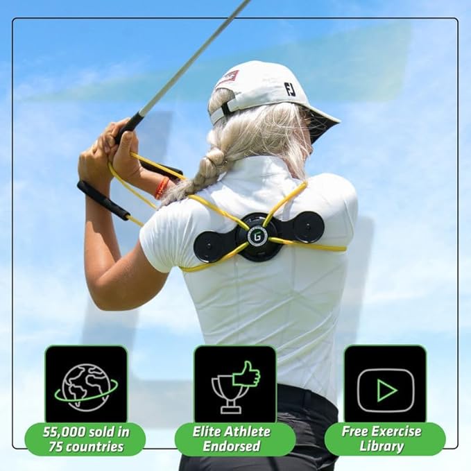 Golf Swing Performance Trainer Aid | Golf Swing Trainer Trusted by PGA Coaches | Backed by 30 Years Research | Elevate Your Golf Training | Enhance Strength, Stability, Rotation & Posture