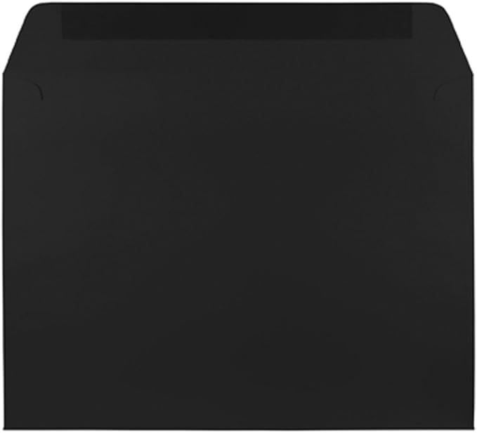 JAM PAPER 9 x 12 Booklet Premium Envelopes - Smooth Black - Bulk 250/Box