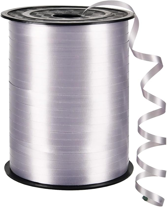 Silver Ribbon, 500 Yard Curling Ribbon by LACNNY