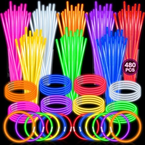 SpringFlower 480 PCS Glow Sticks Bulk Glow Sticks Bracelets For Party Favors Supplies,Neon Party Favors for Glow Party, Wedding, Concert, Raves and Birthday by SpringFlower