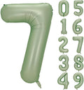 Number 7 Balloon, 40-Inch Sage Green Number Balloon | 40-inch foil balloon by GifloonOfficial