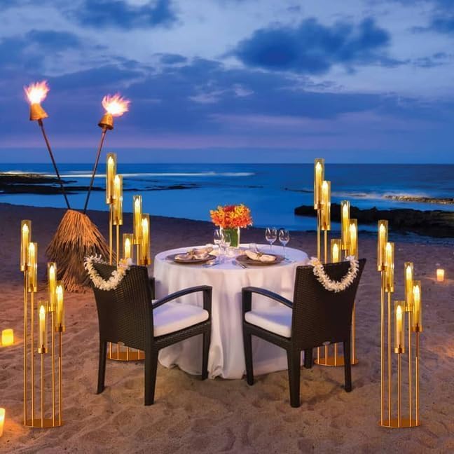20PCS Gold Floor Candelabra, 5 Arm Candle Holder Tall Floor Candle Holder - Image 6