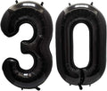 AULE 40 Inch Black 30 Balloon Number Foil 0-9 Birthday Big Numbers | Birthday by AULE