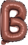 Chocolate Color Letter Number Foil balloons 1pc 16inch Alphabet Digital by RUIANSI