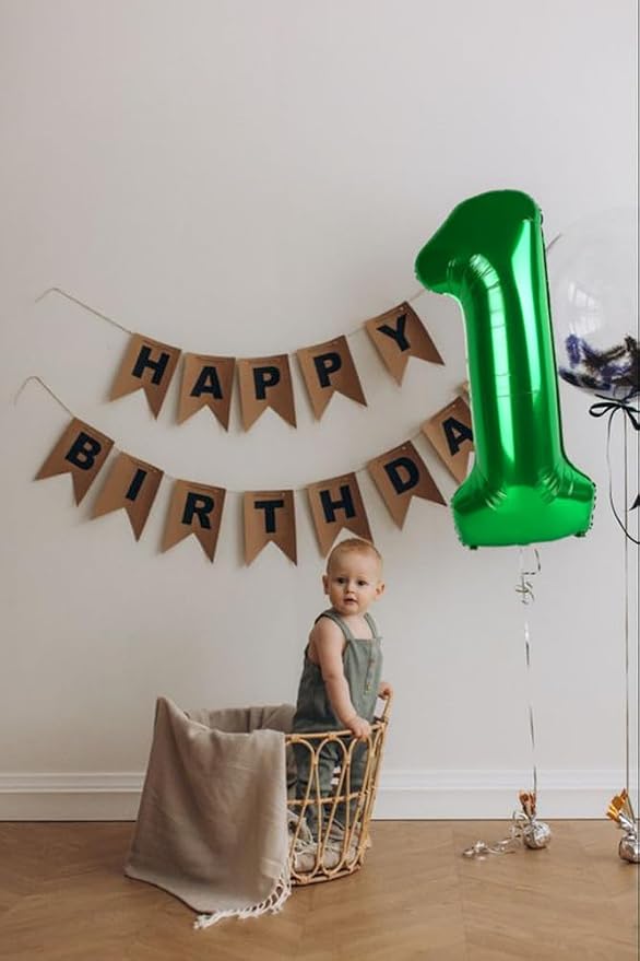 Number Balloons 40 Inch Dark Green 1, Big One Balloons - Image 3
