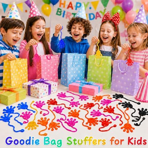 30 Pack Sticky Hands Bulk Party Favors for Kids 4-8 8-12 3-5, Stretchy Sticky Hand Slappy Hands Toys,Goodie Bag Stuffers for Kids Birthday Party,Classroom Prizes Treasure Box Toys Pinata Fillers - Image 7