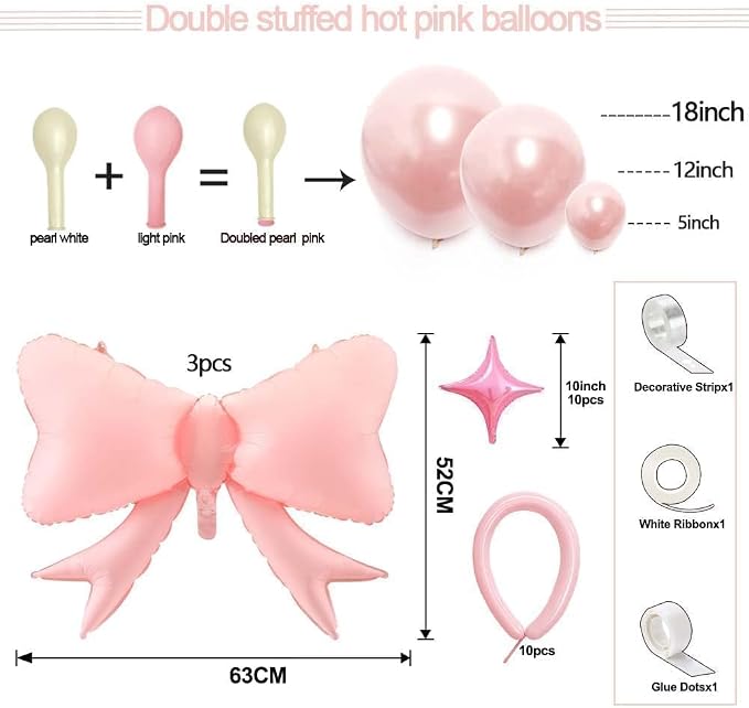 Pearl Pink Double Stuffed Balloons - Image 3