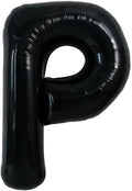 40 Inch Black Letter P Foil Balloon, Large Jumbo Mylar Helium Alphabet Balloon by Unknown