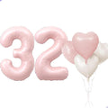 Pink 32 Balloon Number Pastel Pink 32th Birthday Party Decorations by Unknown