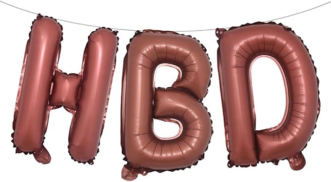 16 Inch HBD Balloons for Boho Birthday Party Decorations by RUIANSI