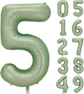 Number 5 Balloon, 40-Inch Sage Green Number Balloon | 40-inch foil balloon by GifloonOfficial