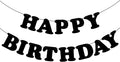 Black Happy Birthday Banner Birthday Party Decorations Birthday Sign Backdrop by Adecortalk