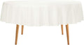 Ascoza 12pack 70 Inch Ivory Round Tablecloth in Polyester Fabric for Wedding/Banquet/Restaurant/Parties