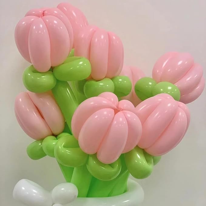100PCS 260Q Pale pink Magic long balloons decoration shopping mall activities - Image 5