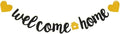 Welcome Home Banner with Two Heart and A Vivid Home Sign Flash Party Decorations by Teniinet