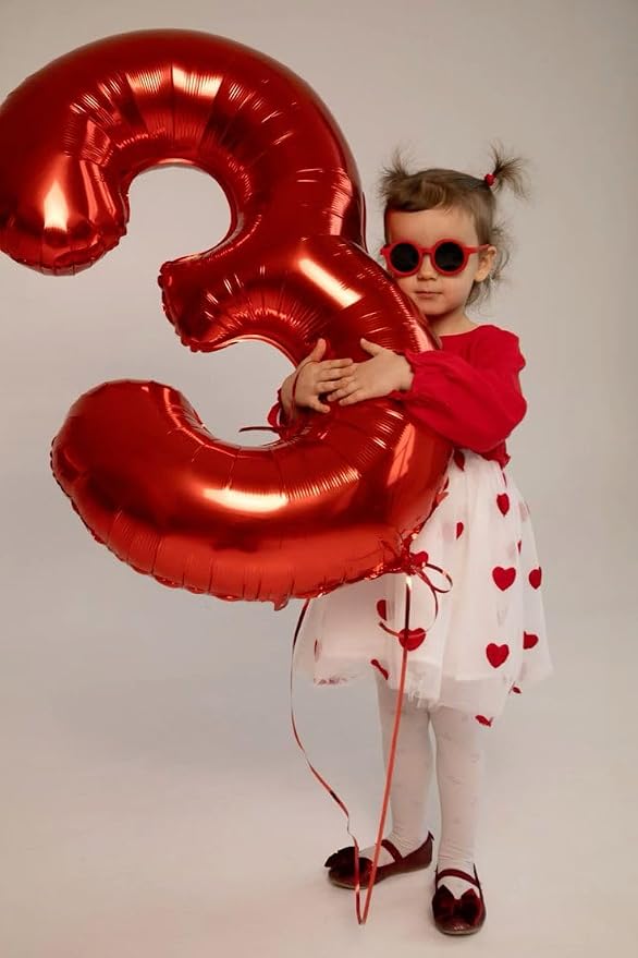 Numbers 20 Balloon 40Inch Red Balloons - Image 4