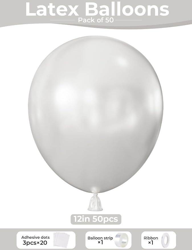 Pearl White Balloons, Engagement, Baby Shower, Birthday Party Decorations - Image 6