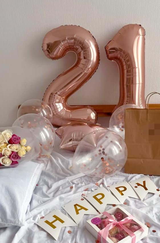 Big 40 Inch Rose Gold 2 Number Balloon Birthday Decoration, Rose Gold Number 2 - Image 6