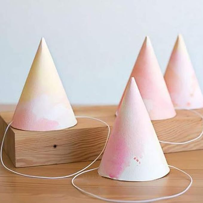 WEOXPR White Paper Party Hats for Birthday, Decorative Bulk Cone Hat for Adults - Image 5