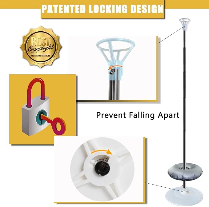 Balloon Column Stand Kit Set of 4, 7ft Height Adjustable Balloon Arch Kit - Image 3