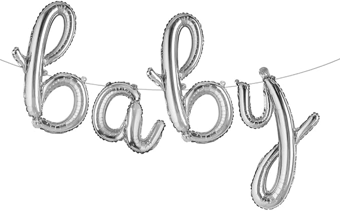 16 Inch Baby Letter Balloons Multicolor Foil Balloons BABY Balloons, Baby Shower by RUIANSI