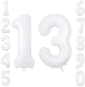 White Number 13 Balloon 40 Inch, Large Matte White 1 and 3 Foil Balloons Set by Unknown