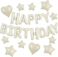 TONIFUL 31PCS Cream White Happy Birthday Decorations 16 Inch Happy Birthday by TONIFUL