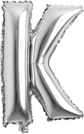 16" inch Single Silver Alphabet Letter number Balloons Aluminum Hanging Foil by REIANS