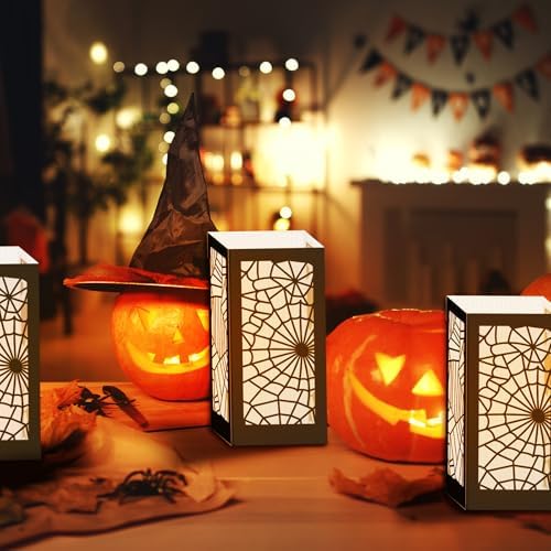 Halloween Table Centerpieces Boxes 8 Pcs Spider Web Paper Box - Image 7