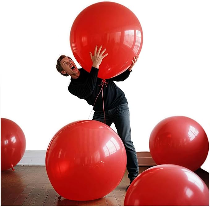 30 Pack Red Balloons 36 Inch Red Latex Party Large Balloon Bulk - Image 3