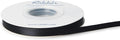 Ribbli Double Faced Black Satin Ribbon, 1/4” x Continuous 25 Yards, Use by Ribbli