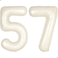 Cream White Number 57 75 Balloon by Unknown