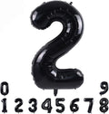 TONIFUL 40 Inch Black Number 2 Balloons Large Foil 2nd Birthday Decorations | by TONIFUL