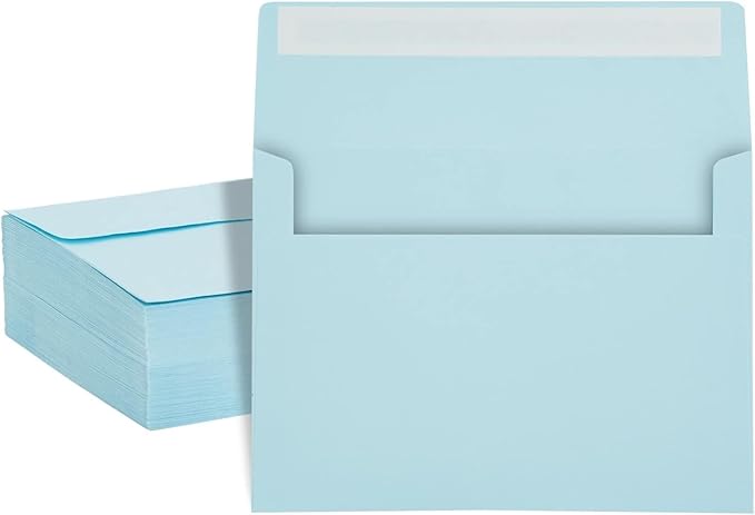 A7 Invitation Envelopes - Peel & Press - 24lb Heavy Duty Envelopes for Wedding Baby Shower Birthday Invitations - 5 1/4" x 7 1/4" (Pastel Pink, 50)