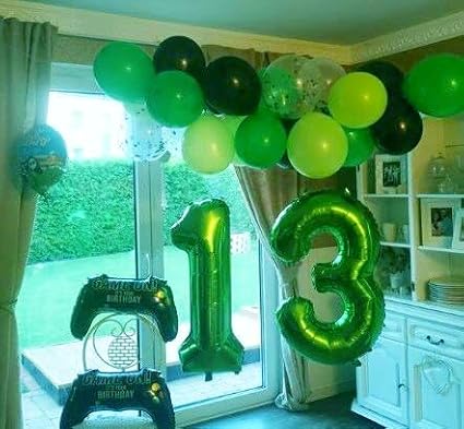 Green Number 1 Balloon 40 inch, Balloon numbers party supplies, deco photo shoot - Image 6