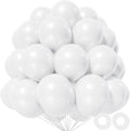 White Balloon 110pcs, 12 Inch Thickened Round Helium Balloons by Kawkalsh