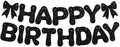 ZHENGYE Black Bow Party Decorations Bow Happy Birthday Banner Bow Themed Party by ZHENGYE