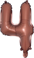 Chocolate Color Letter Number Foil balloons 1pc 16inch Alphabet Digital by RUIANSI